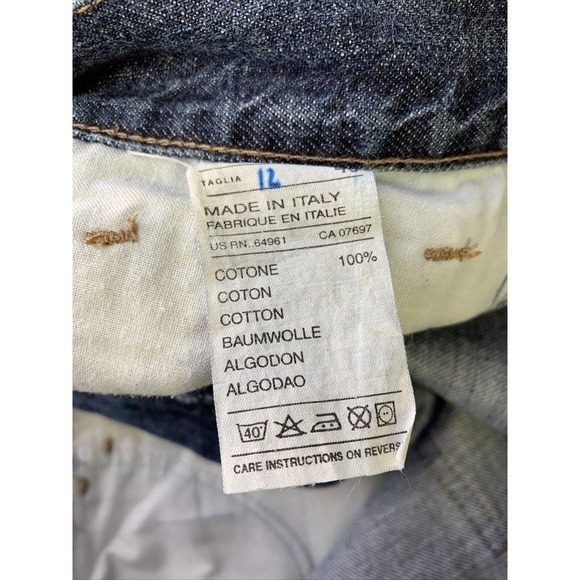 Vtg UNITED COLORS OF BENETTON Jeans Sz12 32x33 Made in Italy Flare Bootcut - Picture 4 of 8